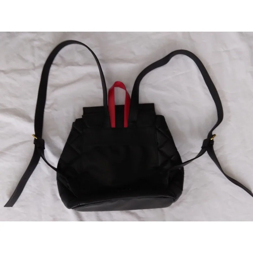 Dani by Danielle Nicole Disney Minnie Mouse Black Quilted Red Bow Backpack - Picture 4 of 9